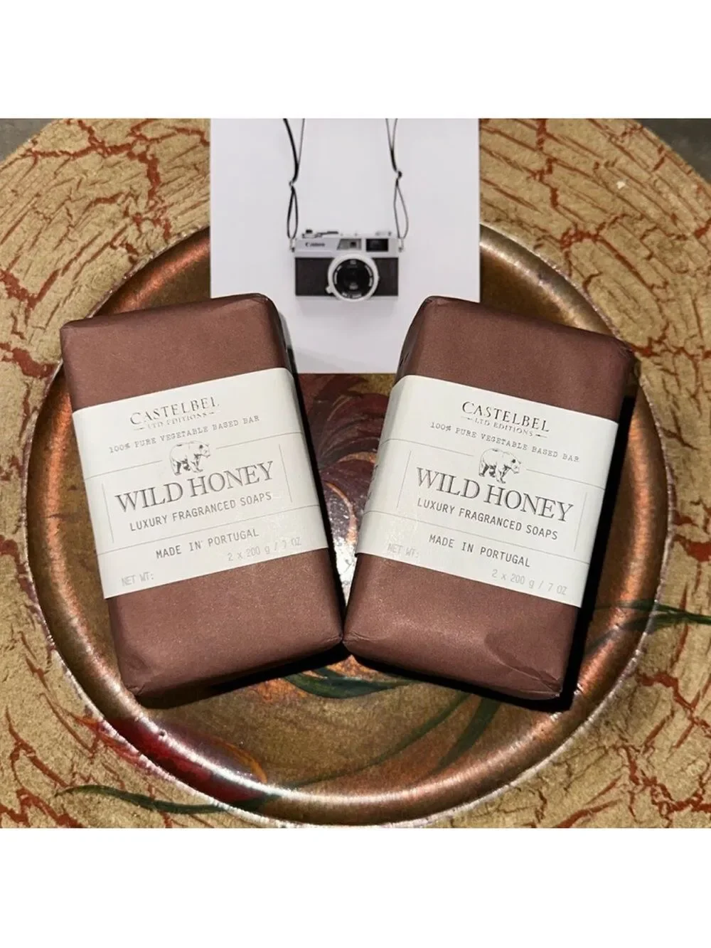 CASTELBEL LIMITED EDITION Triple Milled Wild Honey Scented Soap Bars 4pk